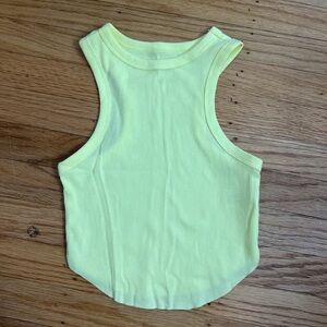 Wild Fable Light Yellow Ribbed Tank Top